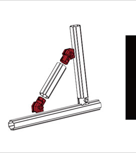 精益管45度內漲連接件安裝示意圖
