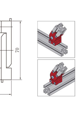 鋁型材活動鉸鏈安裝示意圖 鋁型材活動鉸鏈安裝示意圖