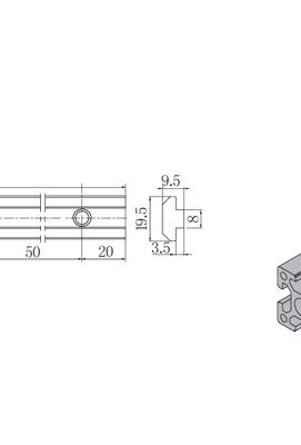 鋁型材槽條連接件二維參數(shù) 鋁型材槽條連接件二維參數(shù)